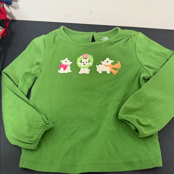 Gymboree Green Long Sleeve Tee with Cute Dog Trio - Picture 1 of 2